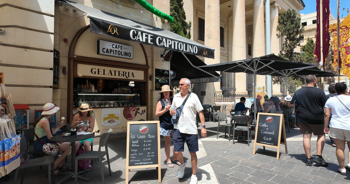 Official promotional listing photograph for Café Capitolino on Republic Street Valletta, provided under authorized editorial partner publication rights