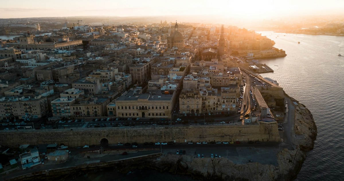 Photo of Valletta skyline and Grand Harbour bastions near Mattia Preti Square by Joshua Kettle (@joshuakettle)